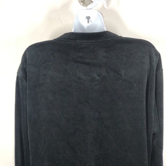 NWT American Stitch black velour snap crew neck sweatshirt size large - Picture 9 of 13